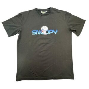 Recoil X Peanuts T-Shirt Mens Small Black Snoopy Flying Ace Graphic Short Sleeve